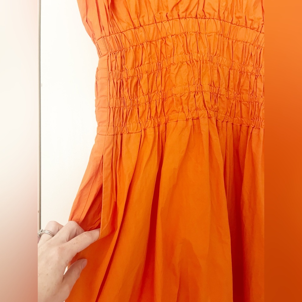 Eudon Choi Poplin Smocked Waist Dress - Picture 5 of 8